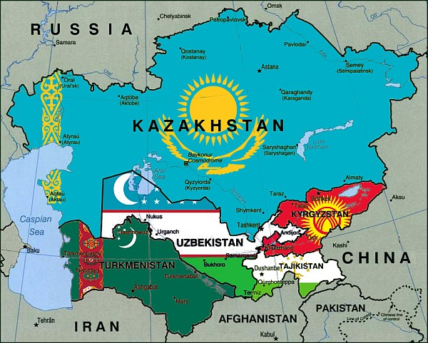 Vidurinės Azijos žemėlapis